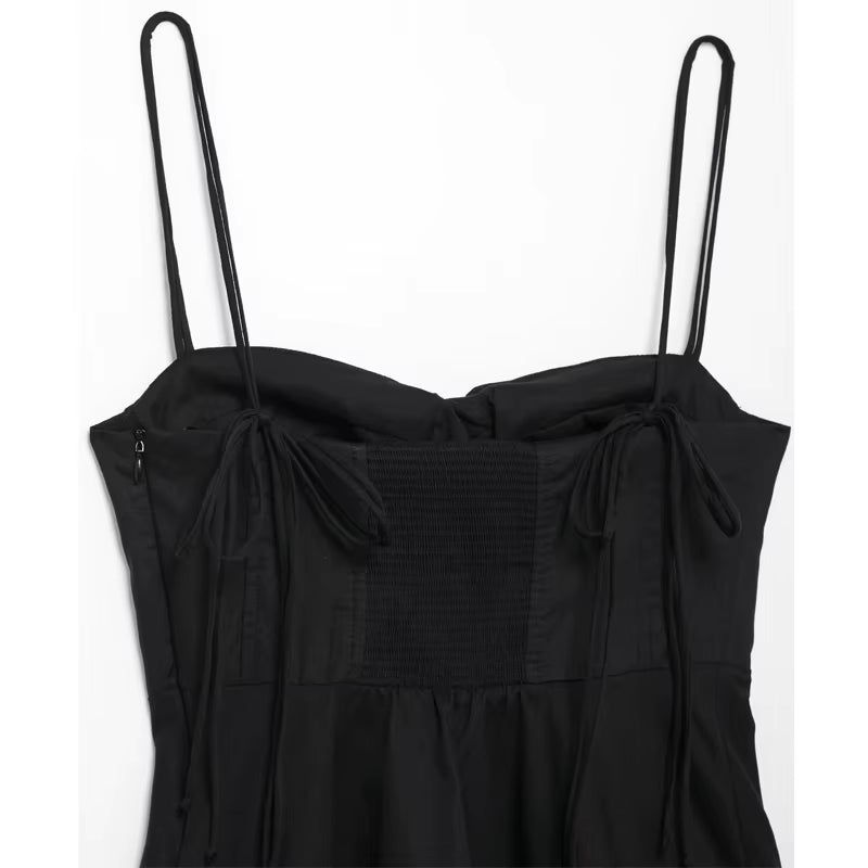 Black Corset Crop Top Woman Summer Camisole Backless Top Women Sleeveless Bustier Top Woman 2025 Sexy Beach Tops for Women