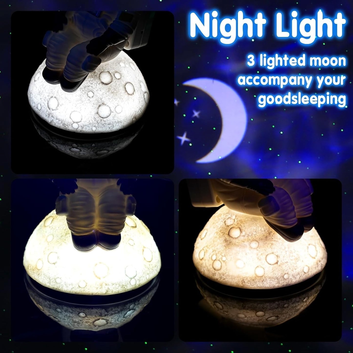 Annefly Astronaut Galaxy Projector Night Light Star Projector with Bluetooth