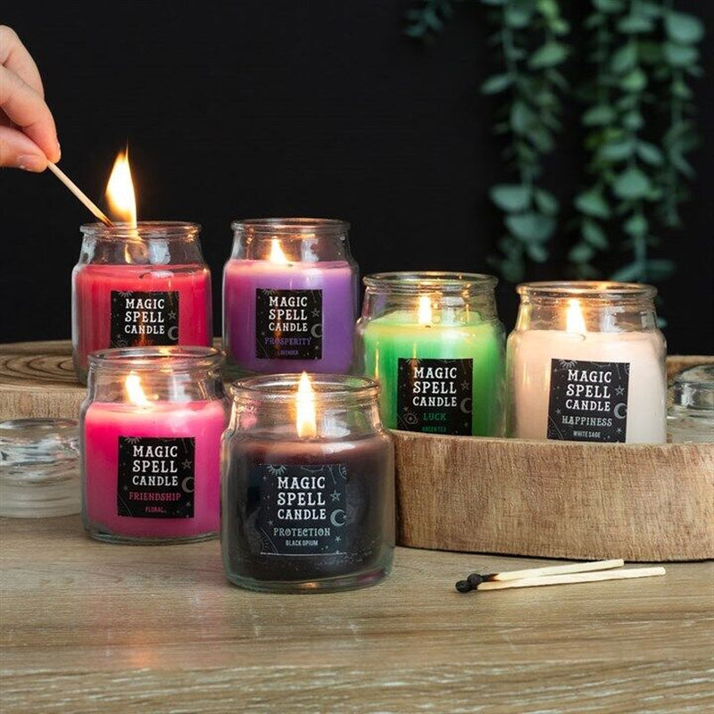 Spell Candle Jar- Perfect Gift - for Love, Happiness, Friendship, Luck - Multi