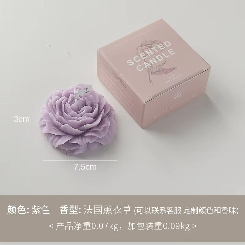 Candle Peony Flower Modeling Gift Decoration Mother'S Day Birthday Flower Scented Candle