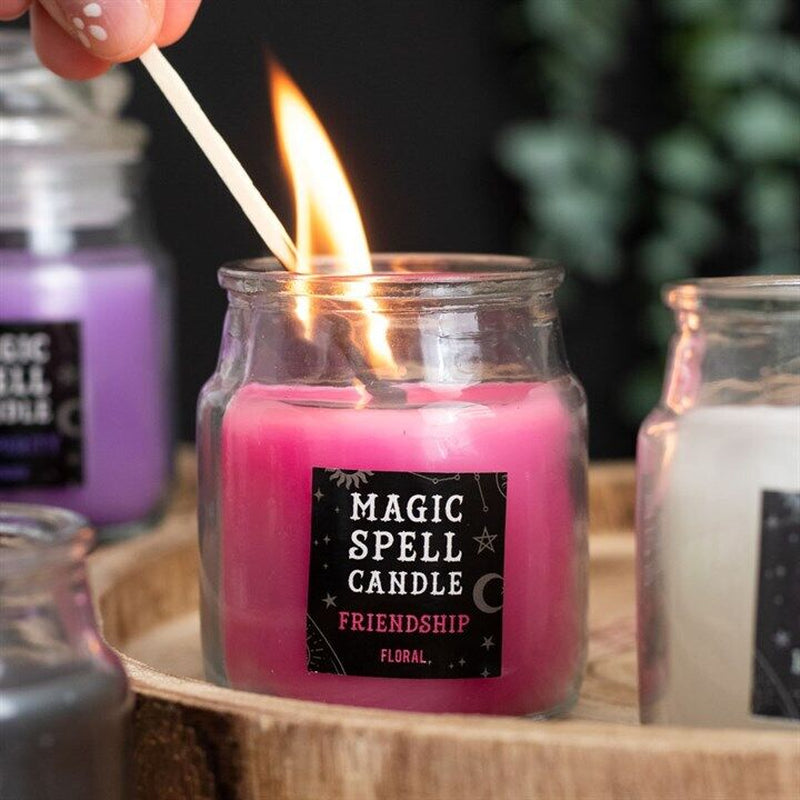 Spell Candle Jar- Perfect Gift - for Love, Happiness, Friendship, Luck - Multi
