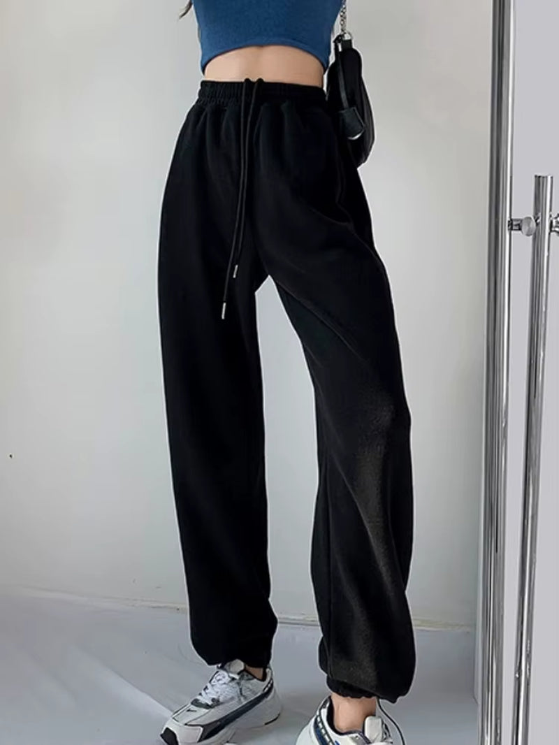 2023 Oversized Gray Velvet Baggy Sweatpants Women Autumn Loose Women'S Sports Pants Thick Winter Trousers Joggers Streetwear