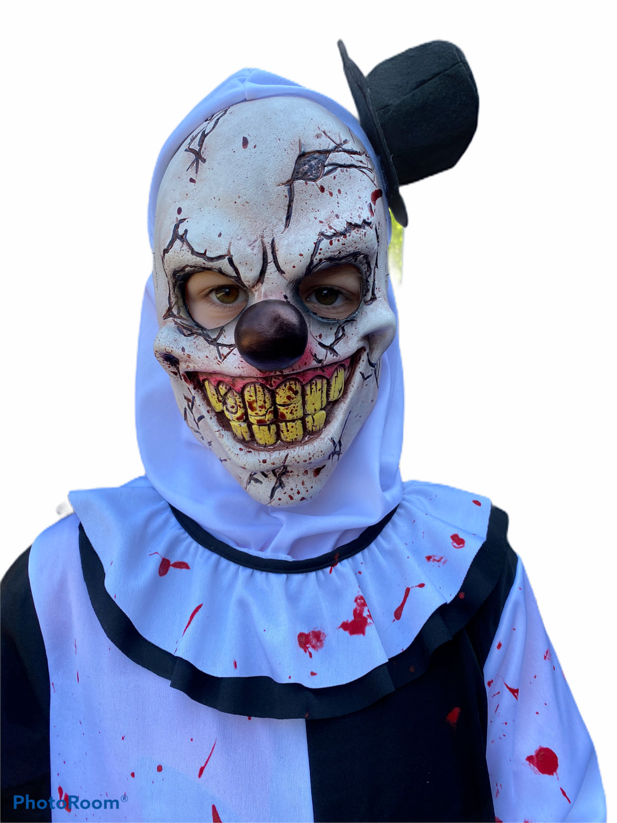Kids Scary Clown Costume Killer Clowns Boys Mime Halloween Fancy Dress Outfit