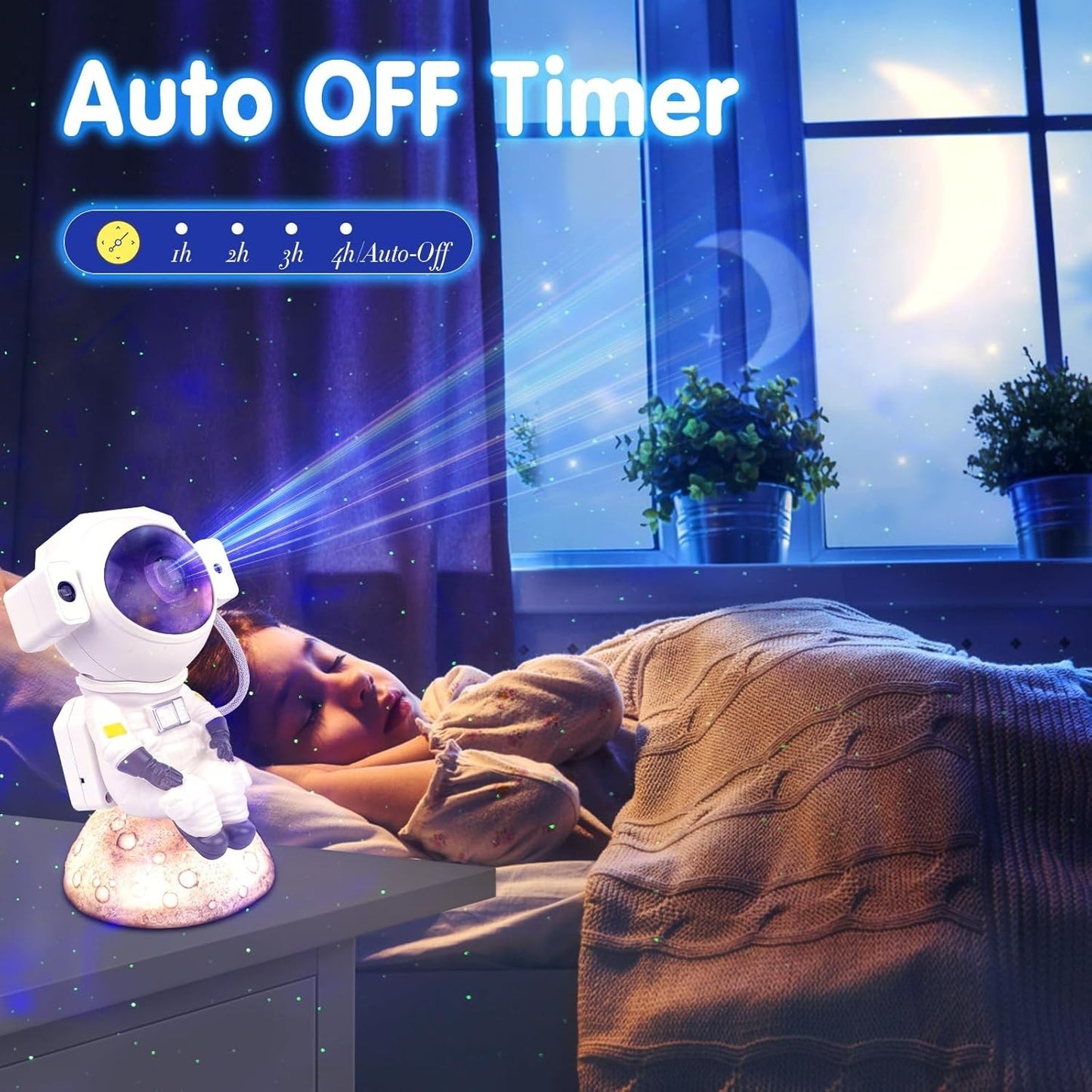 Annefly Astronaut Galaxy Projector Night Light Star Projector with Bluetooth