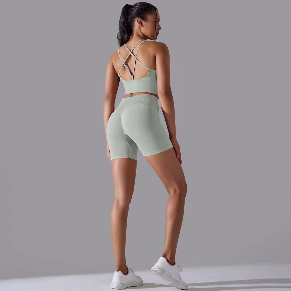 Sexy Yoga Sets Women'S Tracksuit Seamless Sport Suit Running Workout Sportswear Gym Clothing Leggings Bra Fitness Suits 2 Pieces