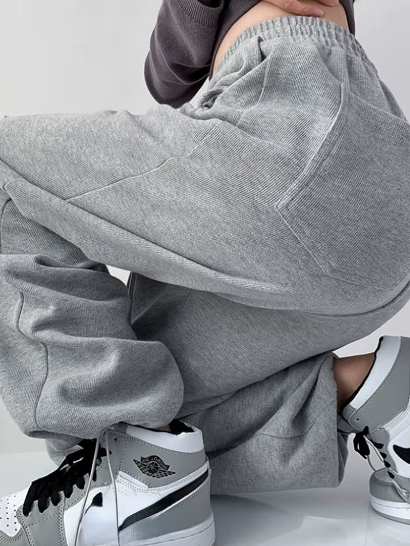 2023 Oversized Gray Velvet Baggy Sweatpants Women Autumn Loose Women'S Sports Pants Thick Winter Trousers Joggers Streetwear