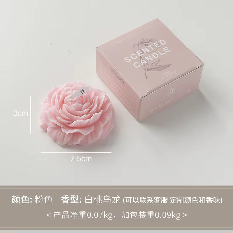 Candle Peony Flower Modeling Gift Decoration Mother'S Day Birthday Flower Scented Candle