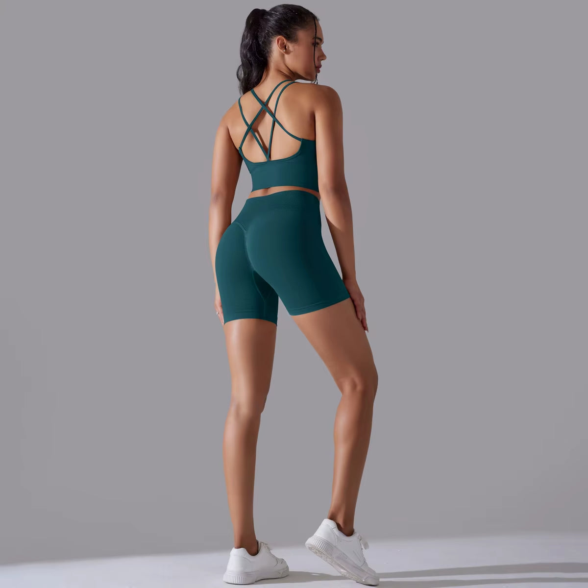 Sexy Yoga Sets Women'S Tracksuit Seamless Sport Suit Running Workout Sportswear Gym Clothing Leggings Bra Fitness Suits 2 Pieces