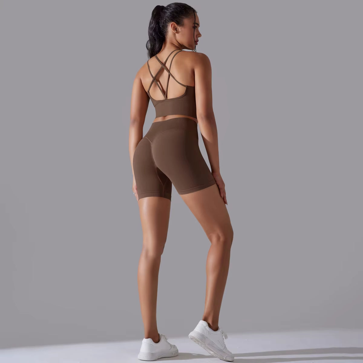 Sexy Yoga Sets Women'S Tracksuit Seamless Sport Suit Running Workout Sportswear Gym Clothing Leggings Bra Fitness Suits 2 Pieces