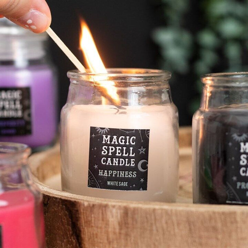 Spell Candle Jar- Perfect Gift - for Love, Happiness, Friendship, Luck - Multi