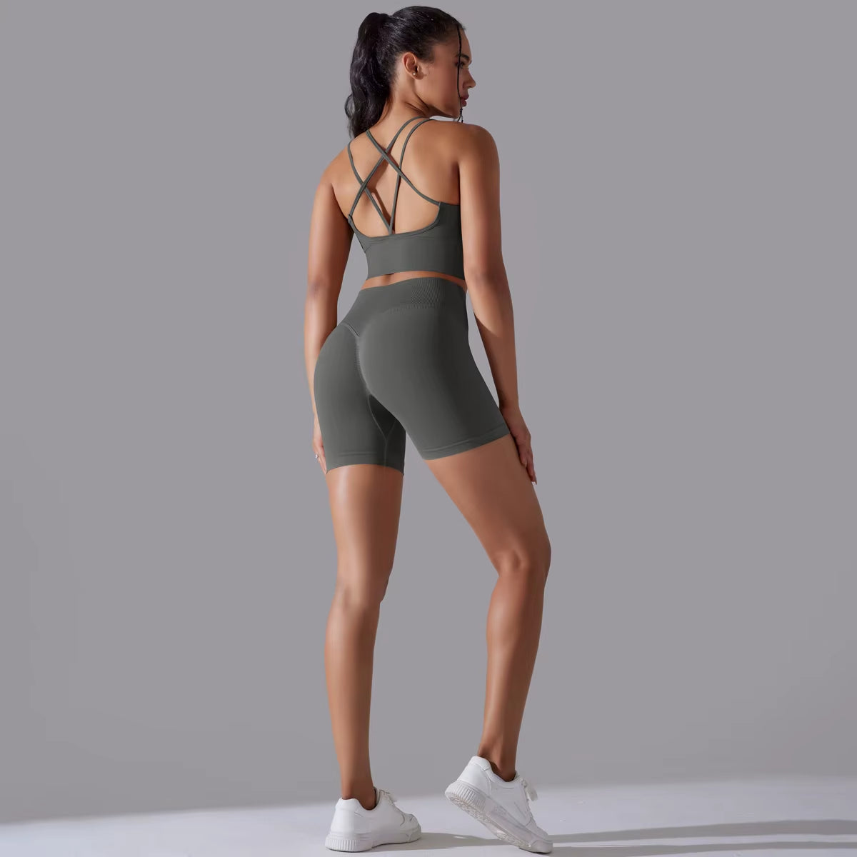 Sexy Yoga Sets Women'S Tracksuit Seamless Sport Suit Running Workout Sportswear Gym Clothing Leggings Bra Fitness Suits 2 Pieces