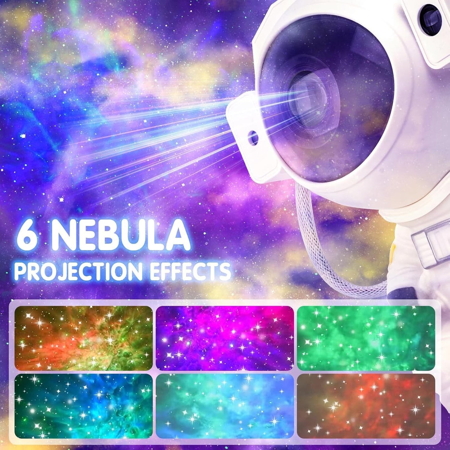Annefly Astronaut Galaxy Projector Night Light Star Projector with Bluetooth