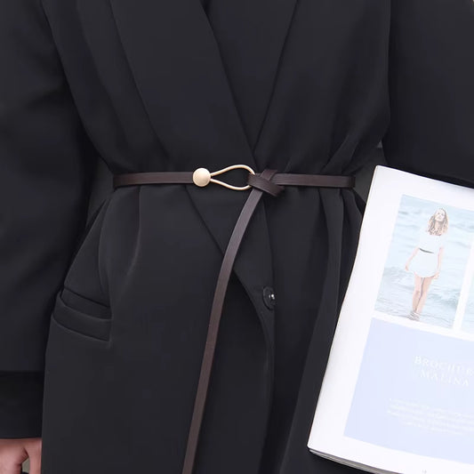 Double Ring Belts for Women Fashion Dress Jeans Belt PU Leather Metal Buckle Heart Pin Waist Belts Lady Girls Leisure Waistband