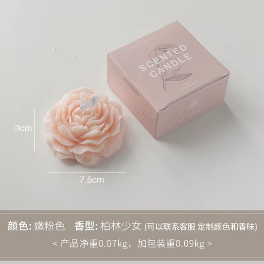 Candle Peony Flower Modeling Gift Decoration Mother'S Day Birthday Flower Scented Candle
