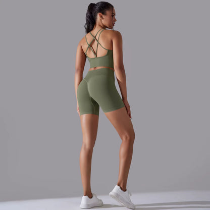 Sexy Yoga Sets Women'S Tracksuit Seamless Sport Suit Running Workout Sportswear Gym Clothing Leggings Bra Fitness Suits 2 Pieces