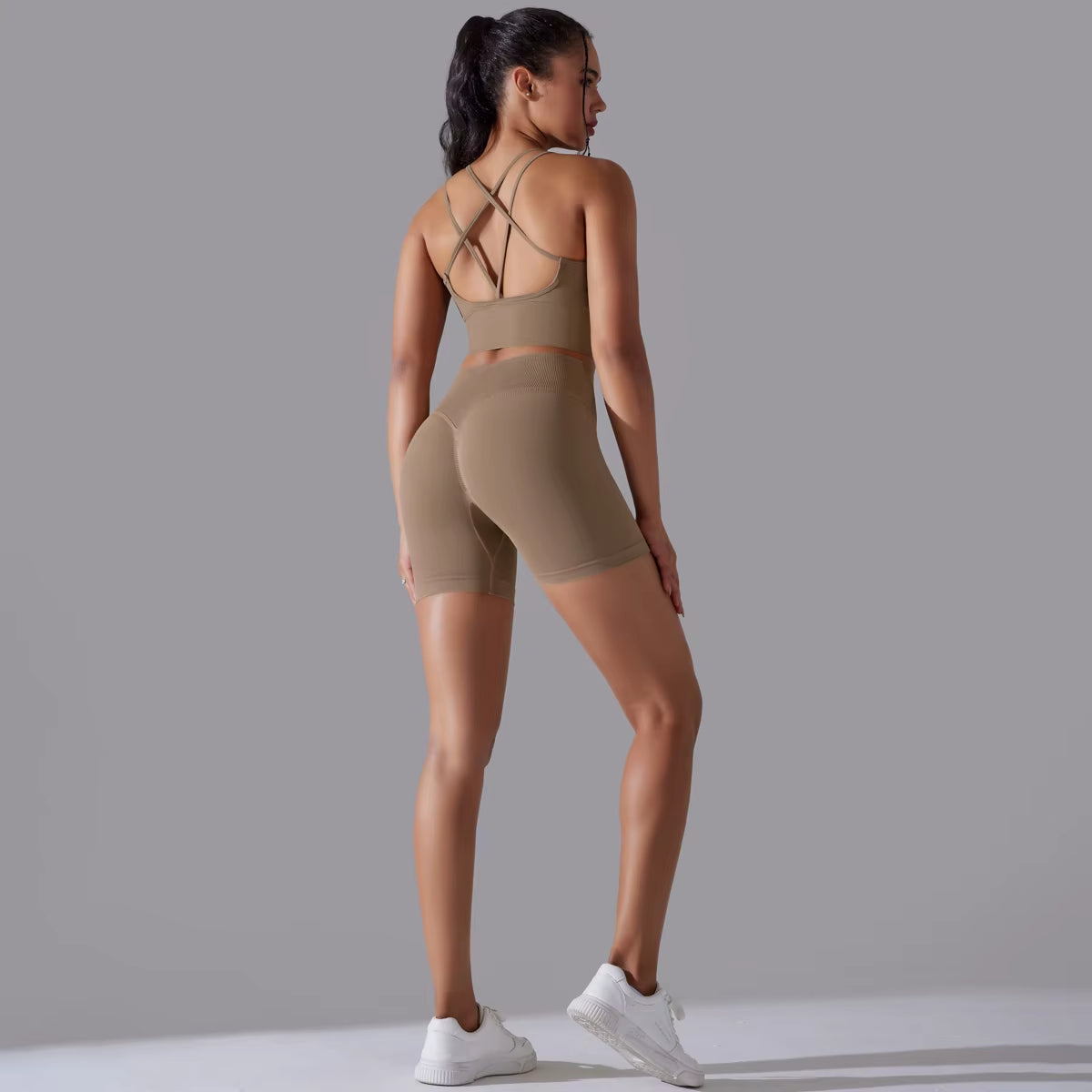Sexy Yoga Sets Women'S Tracksuit Seamless Sport Suit Running Workout Sportswear Gym Clothing Leggings Bra Fitness Suits 2 Pieces