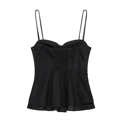 Black Corset Crop Top Woman Summer Camisole Backless Top Women Sleeveless Bustier Top Woman 2025 Sexy Beach Tops for Women