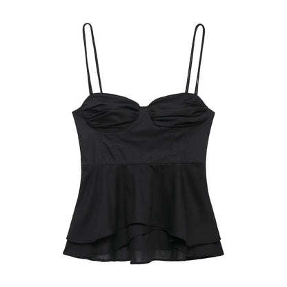 Black Corset Crop Top Woman Summer Camisole Backless Top Women Sleeveless Bustier Top Woman 2025 Sexy Beach Tops for Women