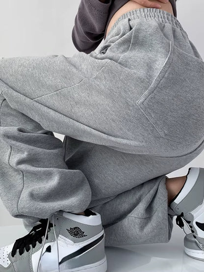 2023 Oversized Gray Velvet Baggy Sweatpants Women Autumn Loose Women'S Sports Pants Thick Winter Trousers Joggers Streetwear