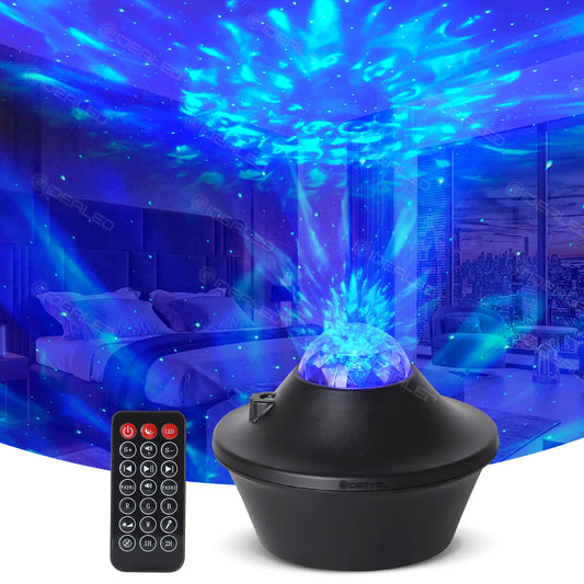 LED Star Projector Night Light Galaxy Starry Lamp USB Ocean Wave Projector Bluetooth Speaker Remote Control Music Star LED Lamp