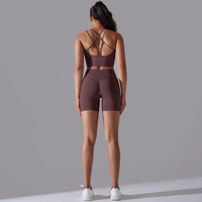 Sexy Yoga Sets Women'S Tracksuit Seamless Sport Suit Running Workout Sportswear Gym Clothing Leggings Bra Fitness Suits 2 Pieces