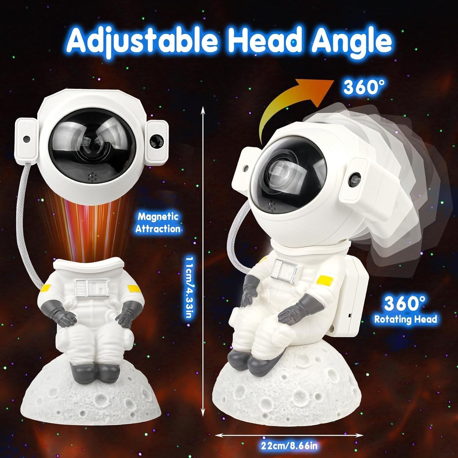 Annefly Astronaut Galaxy Projector Night Light Star Projector with Bluetooth
