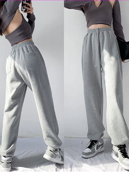 2023 Oversized Gray Velvet Baggy Sweatpants Women Autumn Loose Women'S Sports Pants Thick Winter Trousers Joggers Streetwear