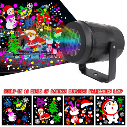 Christmas Halloween Pumpkin Projection LED USB Projectors Holiday Party Decoration 16 Patterns Night Lights Room Decor Xmas Gift